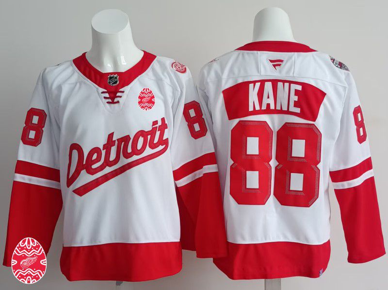 Men Detroit Red Wings #88 Kane White 2025 Fanatics Home Premium NHL Jersey style 3->detroit red wings->NHL Jersey